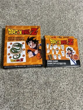 Dragon Ball Z Paint By Numbers Set & Shrink Charms Both NIB